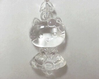 Kitty Cat in a Party Dress Beaded Chunky Charm