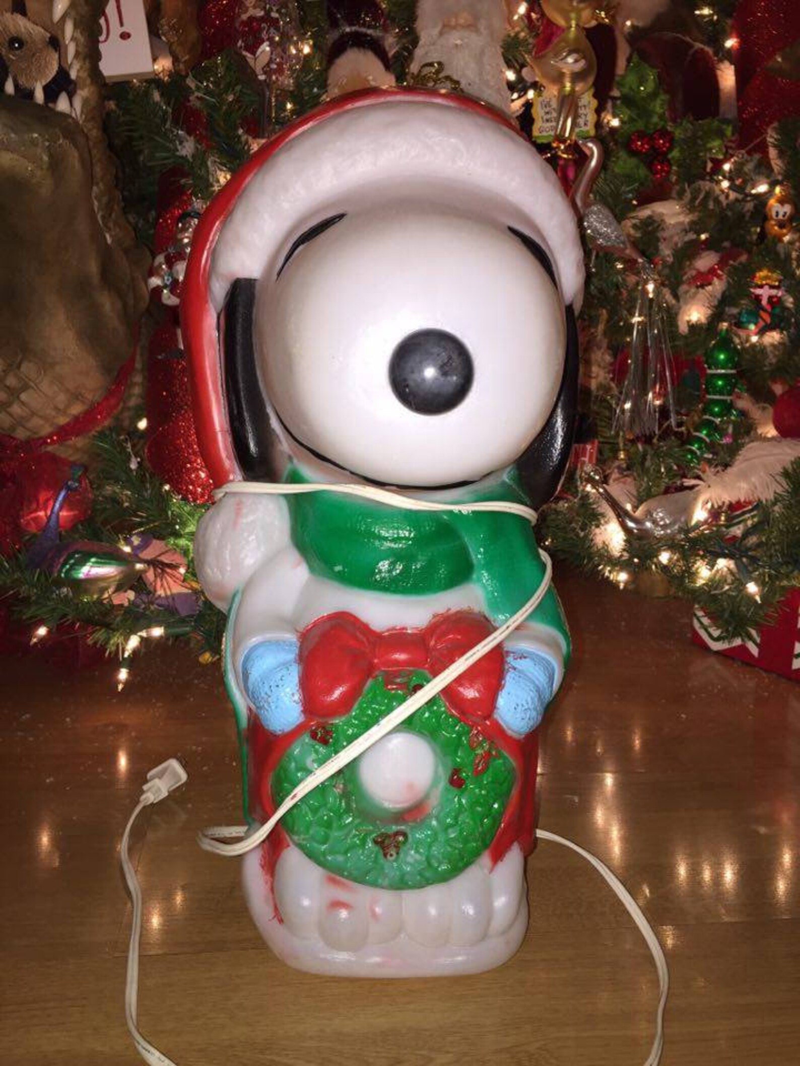 Christmas santa's best snoopy blow mold yard decor plastic Etsy