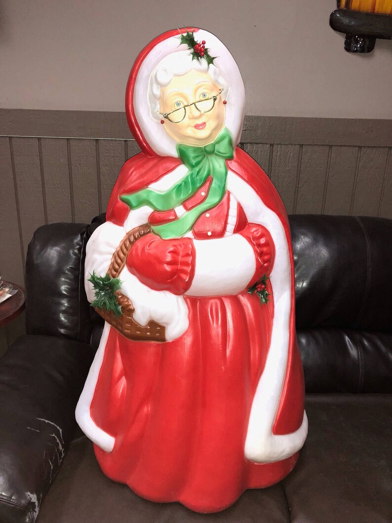 Christmas Santa S Best Mrs Claus Blow Mold Yard Decoration Etsy
