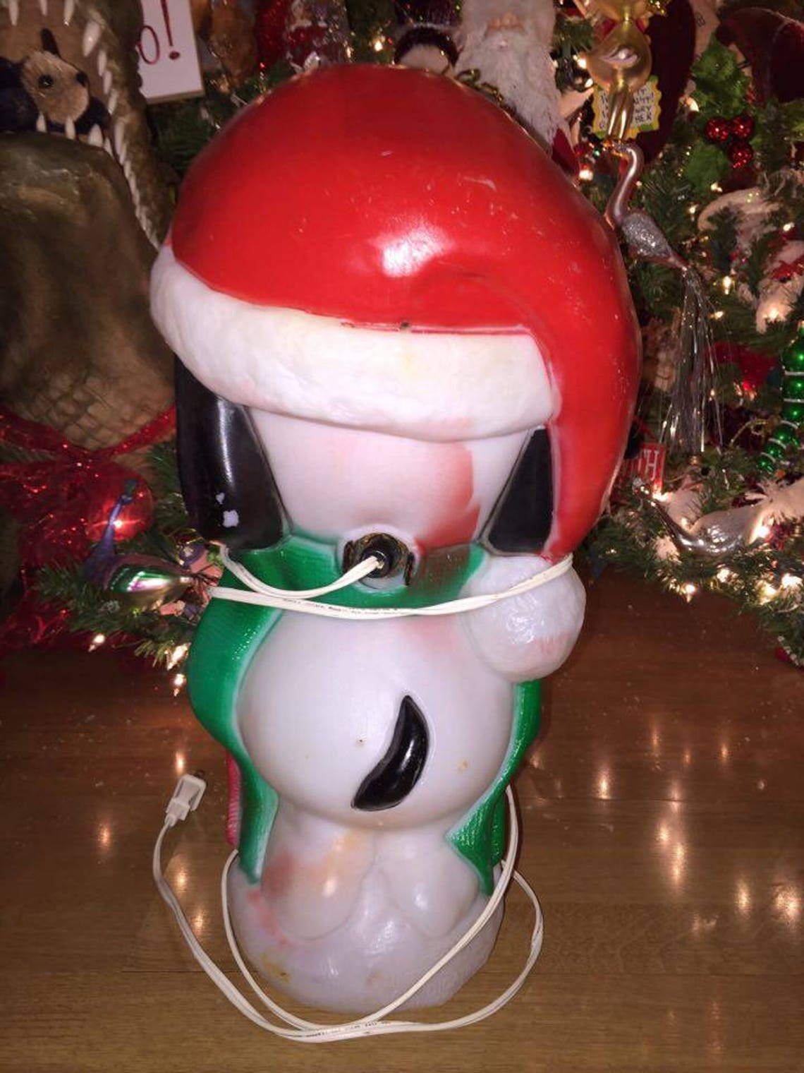 Christmas santa's best snoopy blow mold yard decor plastic | Etsy