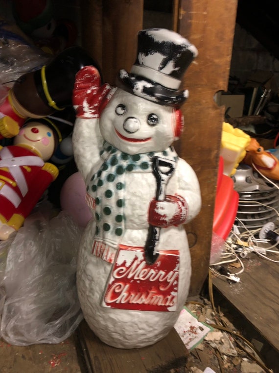 Christmas Dapol Snowman Blow Mold Yard Decoration Plastic Etsy