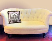 Handmade Pillow Cover / Cotton Candy Pink / Bronze / 20x20 / Garden Gazebo Toile Print