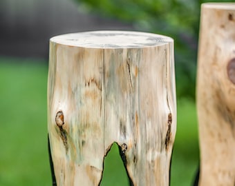 Log Stool Wood, Modern Stool, Porch Decor, Farm Stool, Small Stool, Mid Century Modern Stool, Handmade Stool, Plant Stand, Long Furniture