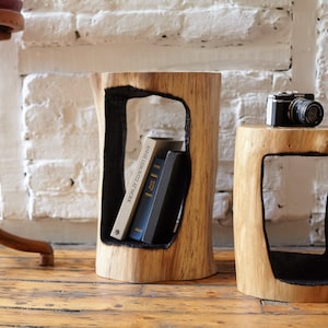 Rustic Tree Stump Side Table Set: Cabin Decor, Wood End Tables