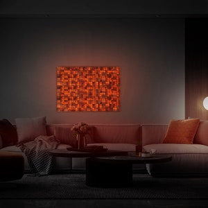 Horizontal Led Wall Art, Led Wall Panel, Led Wall Art, Lighted Wall Art, Led Artwork, Backlit Wall Art, Man Cave Decor, Modern Led Art