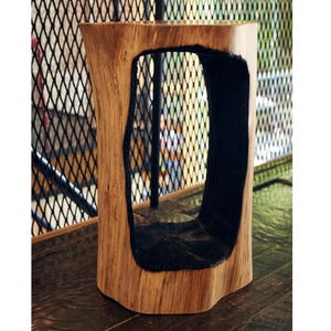 Log Side Table, Tea Trunk Table, Wood End Table, Wood Book Table, Wood Nightstand, Drift Wood Decor, Rustic Decor Mom Gift, Bedside Table