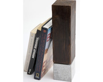 Wood bookend, book stopper perfect book worm gift for grandparents