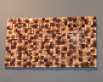 Acoustic Wall Panel, Room Acoustic Treatment, Sound Diffuser, Wall Mounted Wood Art, Floating Wooden Decor, Sound Panel, Acoustic Wall Panel