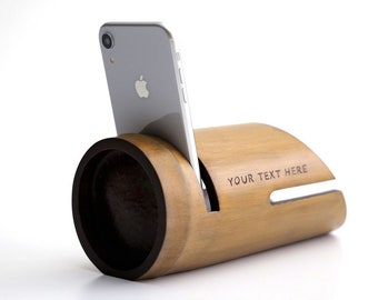 Portable Speaker, Smartphone Speaker, Wooden Speaker, Handmade Speaker, Portable Cell Phone Speaker, iPhone 14 Speaker, Samsung Galaxy, Gift