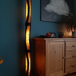Holz Stehlampe, Hochzeitsdekor, Bambus Stehlampe, rustikale Stehlampe, Landhaus Dekor, LED Stehlampe, große Stehlampe, hohes Licht Bild 10