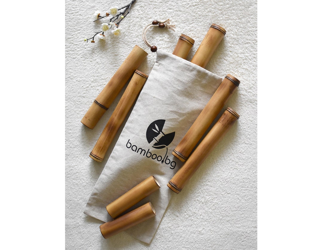 Massage Sticks Set of 8, Bamboo Massage, Wood Massage Tools, Bamboo