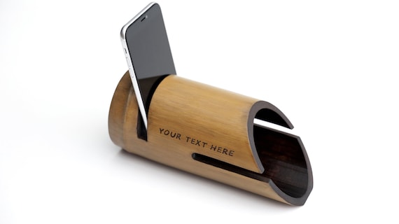 wooden smartphone speaker