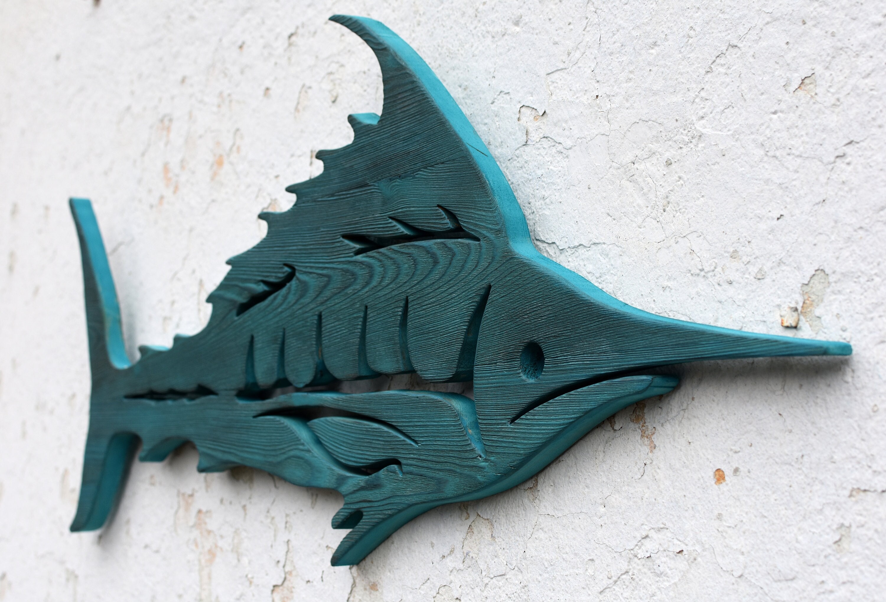 Marlin Wood Wall Art Carved Wood Marlin Fish Sculpture Etsy 日本