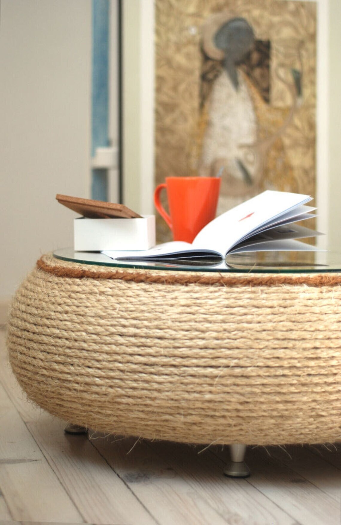 Coffee Table Round Coffee Table Drum Coffee Table Wicker