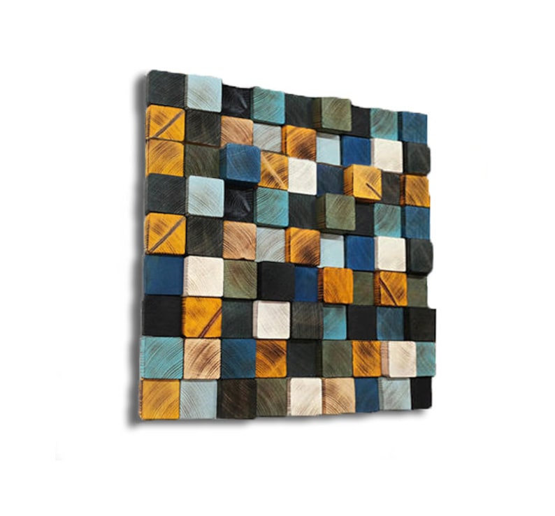Wooden Wall Art Wooden Wall Decor Dorm Room Decor Mosaic Etsy