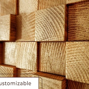 Pine Wood Mosaic Wall Art: Modern Nordic Decor