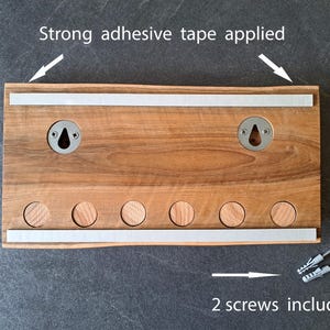 Personalized Live Edge Walnut Magnetic Knife Holder: Chef's Kitchen Organizer, Dad Gift Idea image 10