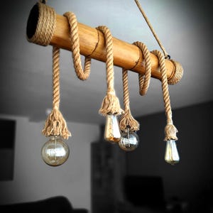 Twisted Jute Rope Light Cord: Rustic Farmhouse Lighting Cable, Rope ...
