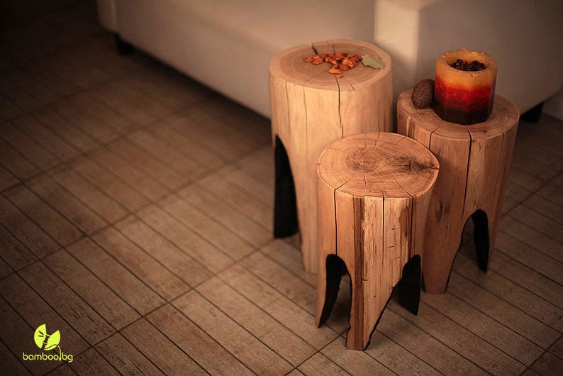 Tree Stump Coffee Table, Space-Saving Log Furniture, Stump Table, Small Round Table, Rustic Furniture, Drifted Wood Table, Farmhouse Table image 9