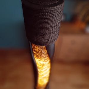 Floor Lamp, Standing Lamp, Tall Floor Lamp, Wood Floor Lamp Bamboo, Rustic Modern Floor Lamp, Artisan Floor Lamp, Boho Standing Lamp image 11