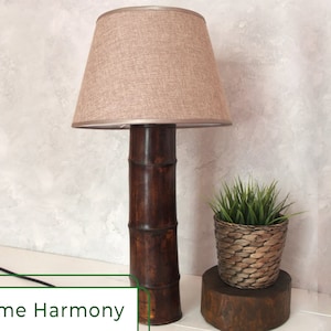 Table Lamp, Wooden Floor Lamp, Bedroom Lighting Decor, Bamboo Furniture, Classic Lamp, Bedside Lamp, Housewarming Gift, Shade Lighting