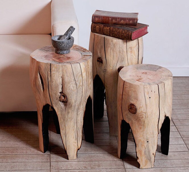 Tree Stump Side Table, Backyard Table, BBQ Party Decor Tree Stump Side Table, Backyard Table, BBQ Party Decor
