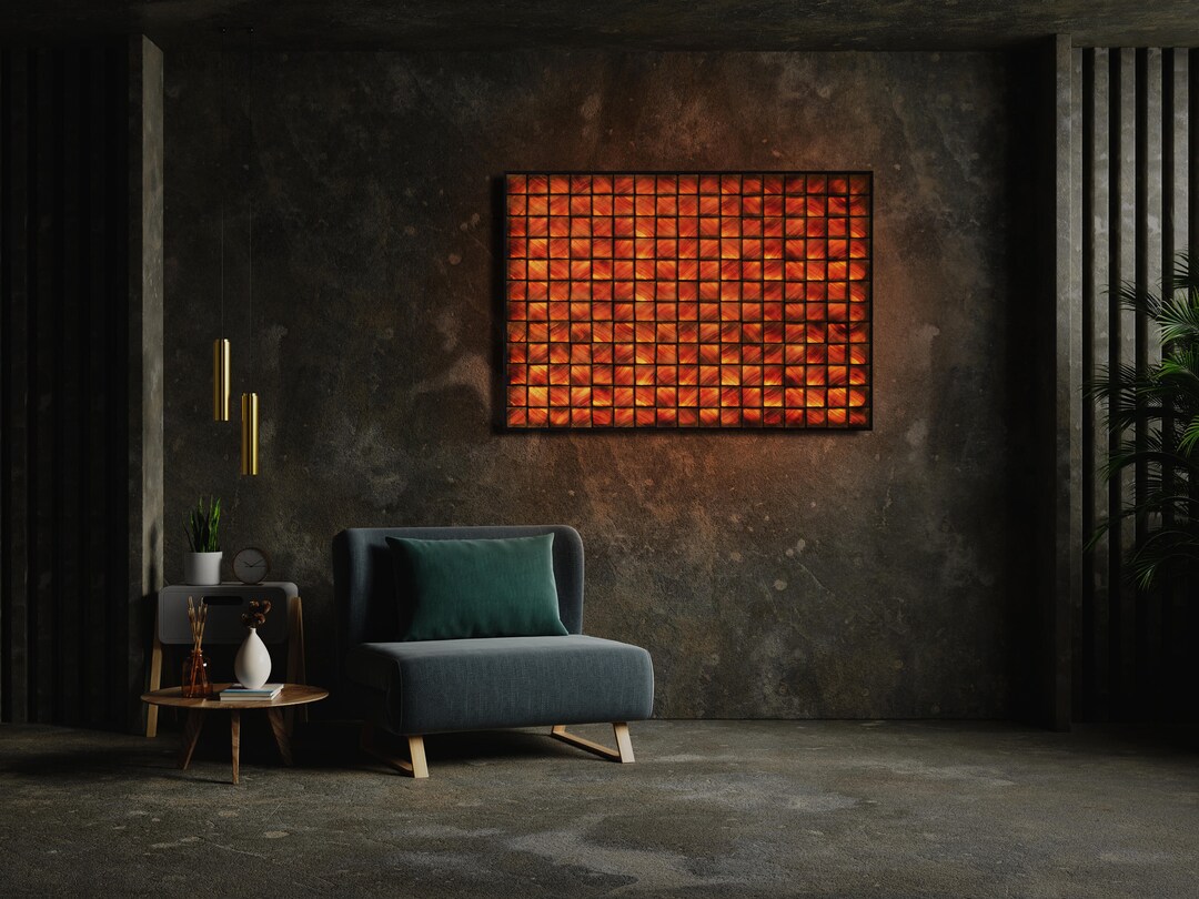 Led Wall Art Decor, Wood Wall Art Backlighted, Fall Decor, Lighted Wood ...