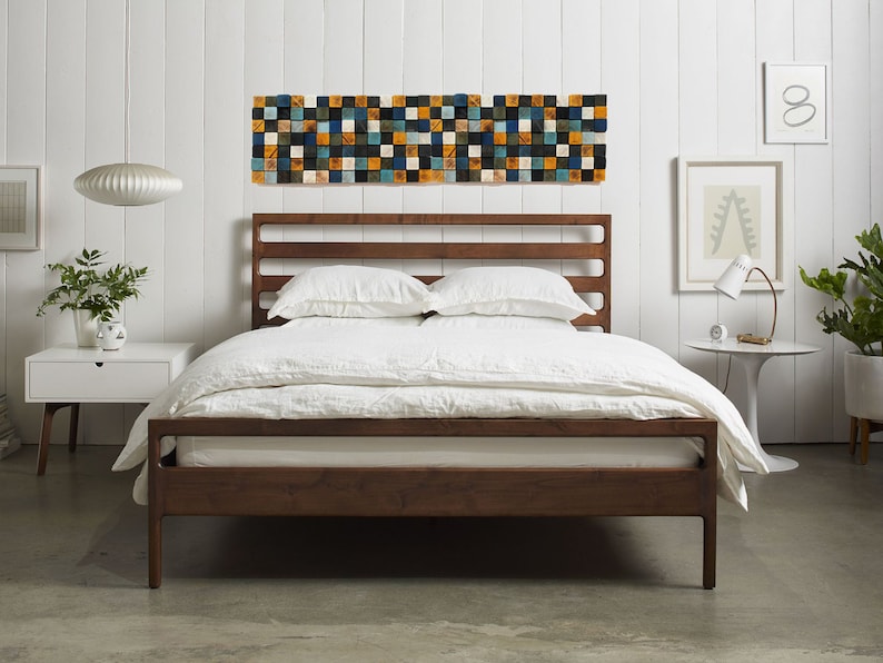 Above Bed Decor Headboard King Wall Hanging Wood Image 0