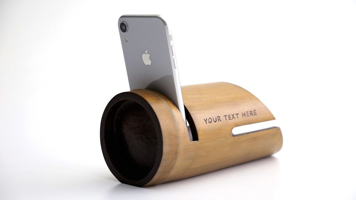 Bamboo Phone Speaker Compatible With Iphones iPhone 14 Samsung