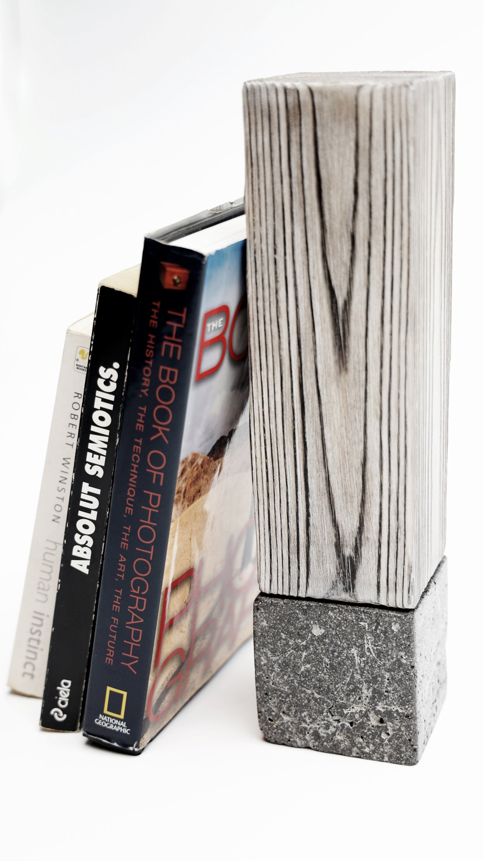 Paper Weight Bookend White Wood Bookend Heavy Bookend Burnt Etsy