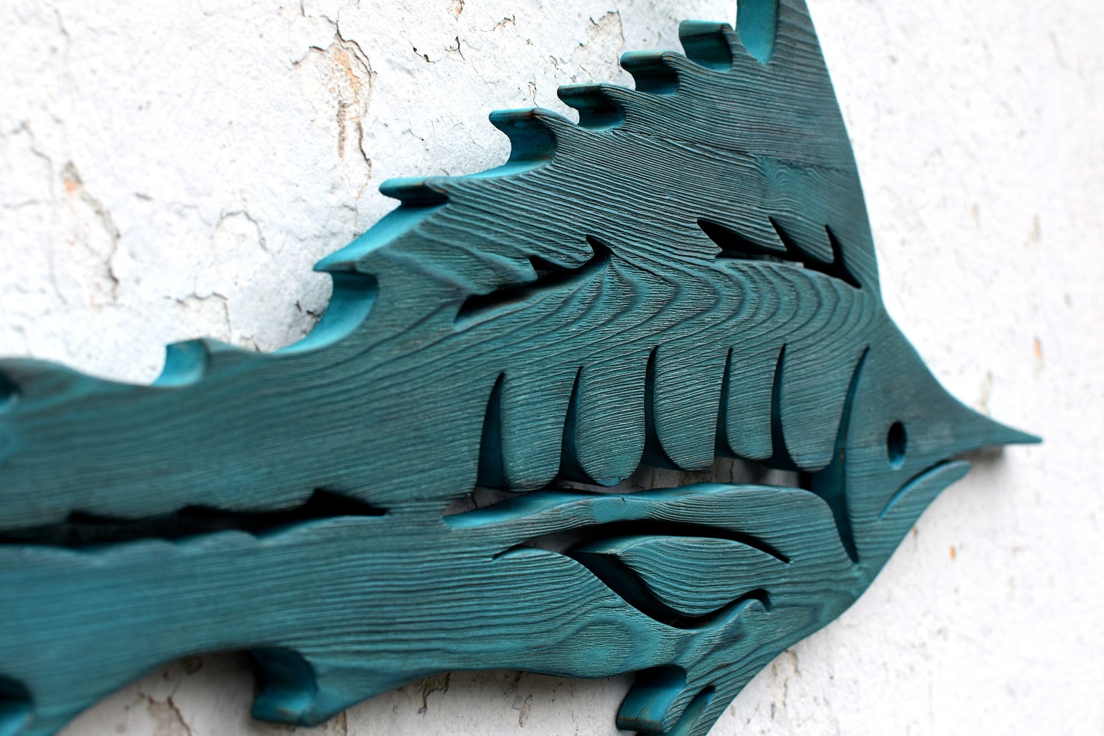 Wooden Marlin Wall Art Hand Carved Fish Wall Art Coastal Etsy