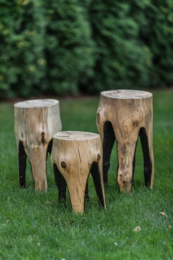 Tree Stump Patio Table Backyard Table BBQ Party Decor - Etsy Canada