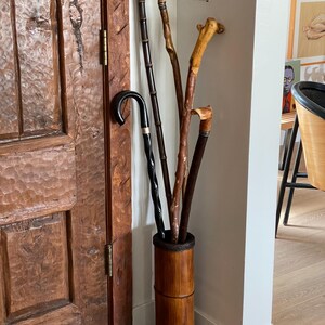 Bamboo Floor Vases Set of 3: Rustic Farmhouse Decor, Wooden Floor Vases, Outdoor Decor, Home Gift For Her image 3