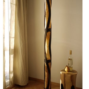 Floor Lamp, Tall Floor Lamp, Wood Floor Lamp Bamboo, Rustic Modern Floor Lamp, Artisan Floor Lamp, Boho Standing Lamp, Bamboo Ambient Lamp