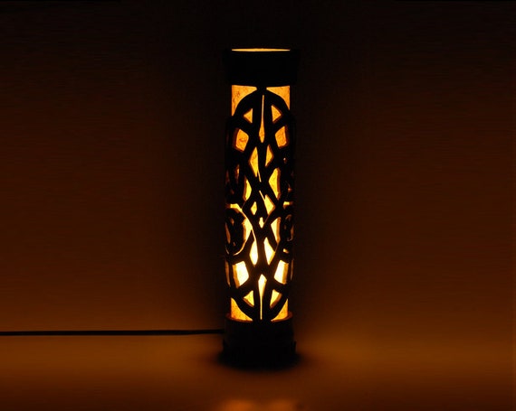 Bambus Lampe Tischlampe - Balkon Gestalten