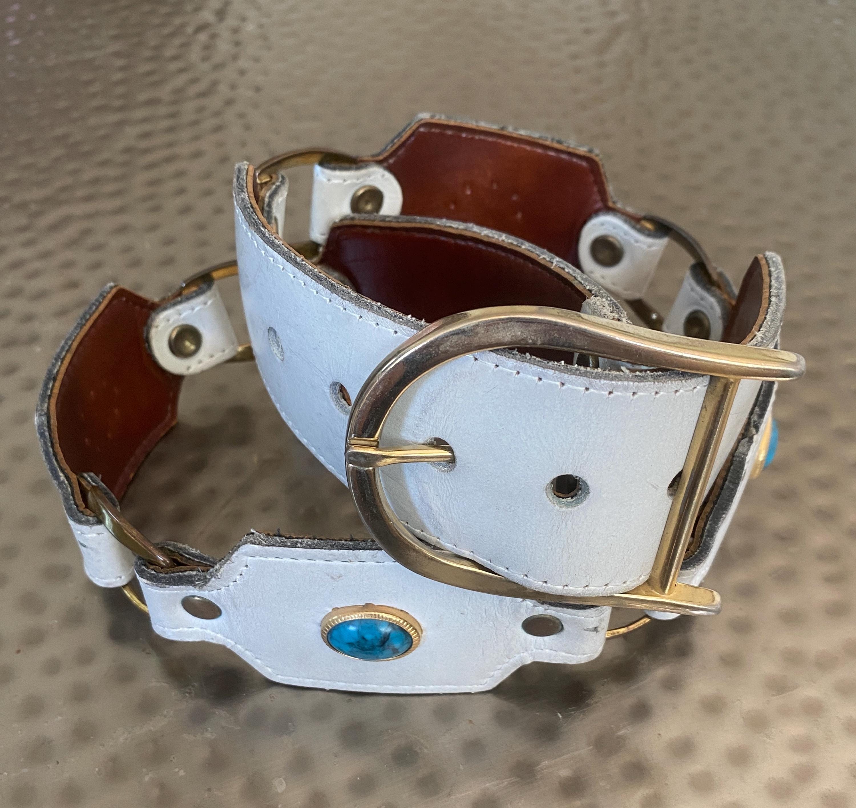 Western White Leather Belt Vintage - Etsy display picture 3