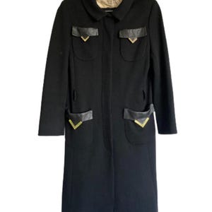 60&#39;s Vintage &quot;Sincerely Gidding Jenny&quot; Black Wool Coat