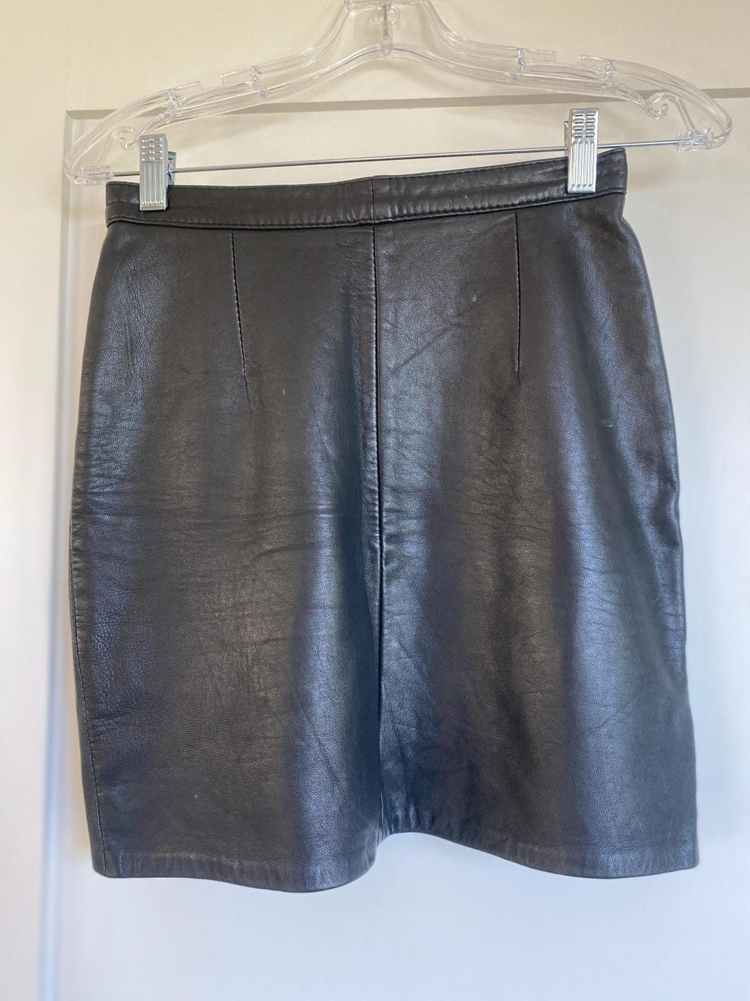 Vintage-Style Sheepskin Mini Skirt