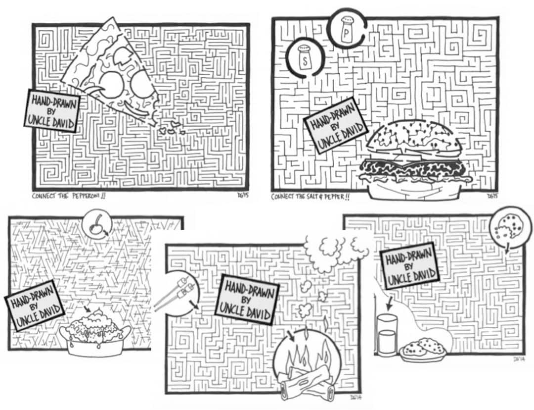 Food and Snacks FIVE MAZE Combo Pack! - Etsy