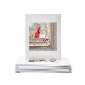 Christmas Art Card Set (Set of 10 xmas cards. Cute, whimsical, greeting cards from watercolor art)
