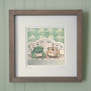 Frogs Are Happy Toads Are Sad art Print From Watercolour of - Etsy