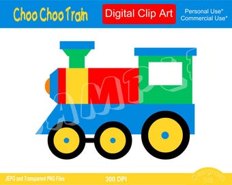 Trem Choo Choo, Trem, gráficos vetoriais, uso comercial, scrapbook digital, download instantâneo