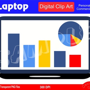 Laptop, Laptop computer, Laptop computers, Laptop computer Clipart, Commercial Personal Use Instant Download