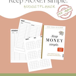 Budget planner | Instructions for budgeting | PDF | digital product | to print out yourself | Keep money simple.