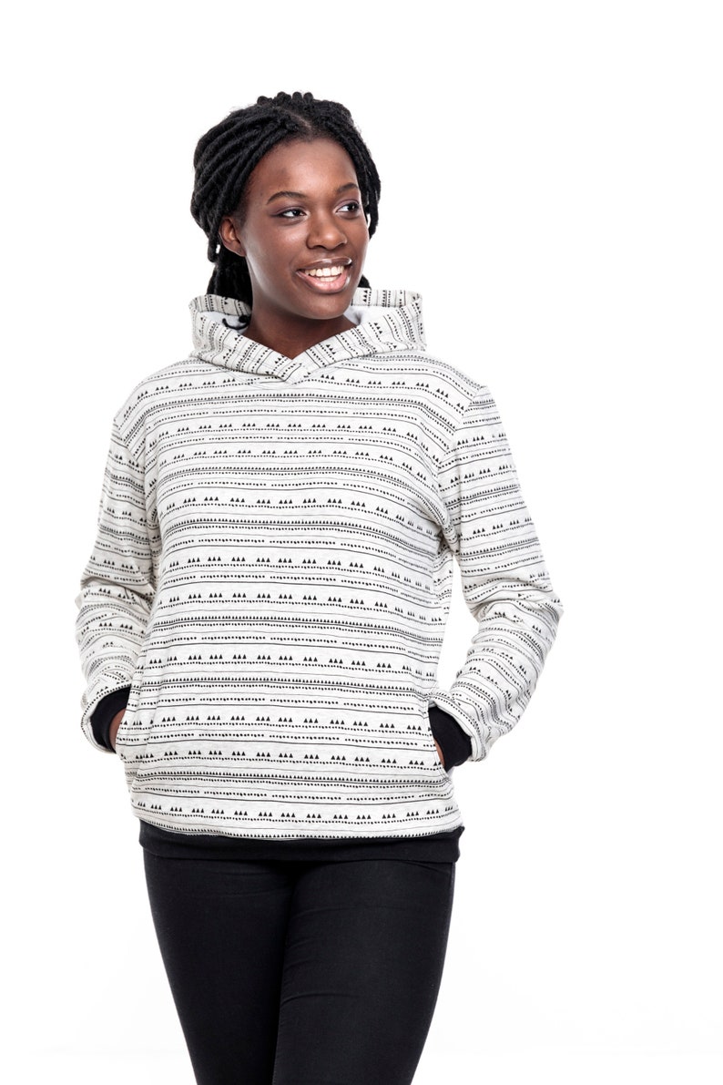 Sweatie / Sweatshirt Ethno blanc crème tissu Etsy France