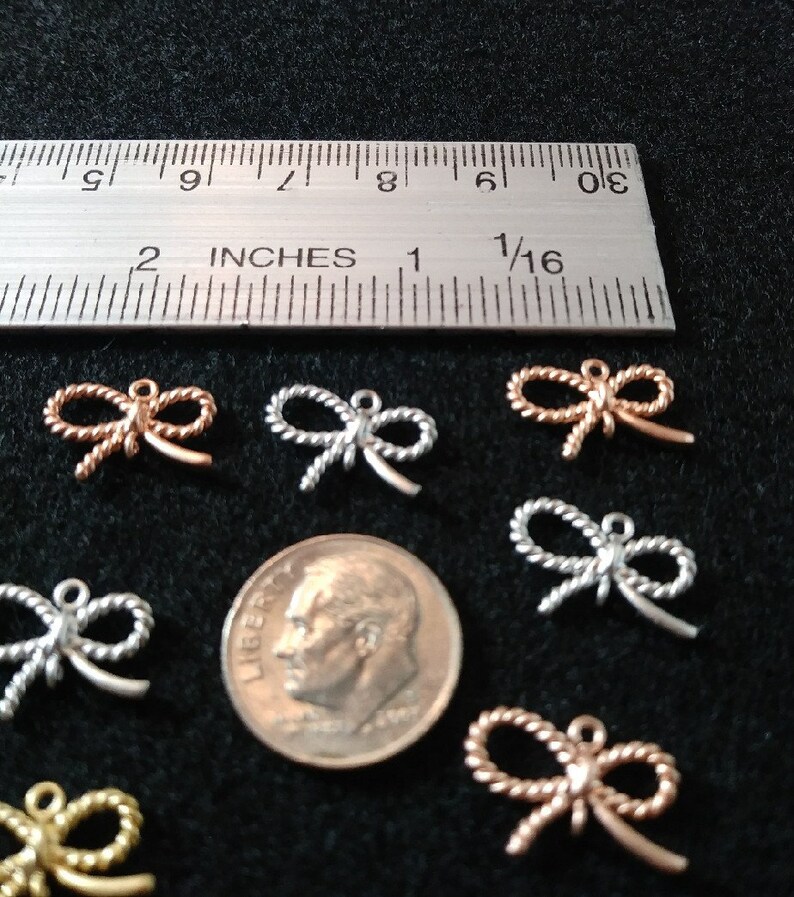 Bow shaped Jewelry supplies bows charms spacers vintage jewelry hand made jewelry accessories dyi craft jewelry supplies jewelry findings