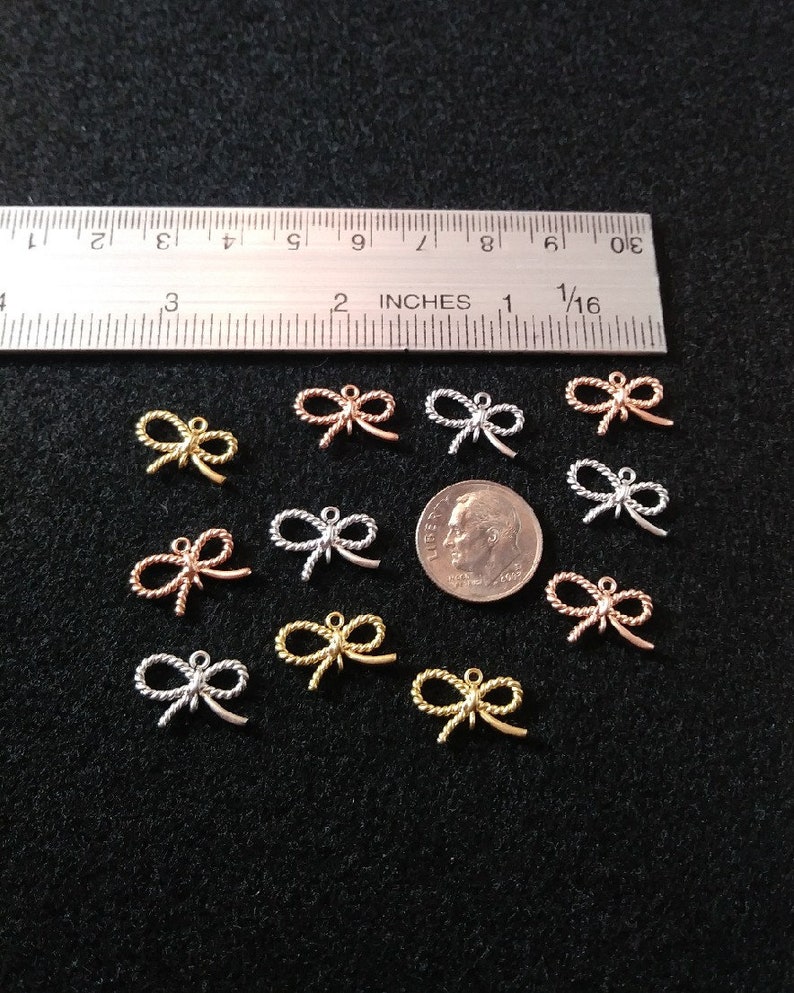 Bow shaped Jewelry supplies bows charms spacers vintage jewelry hand made jewelry accessories dyi craft jewelry supplies jewelry findings