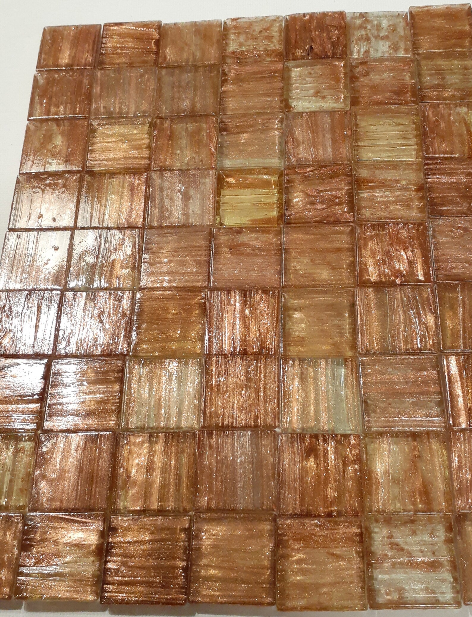 Bronze glass mosaic tiles glass tiles mosaic crafts dyi wall Etsy