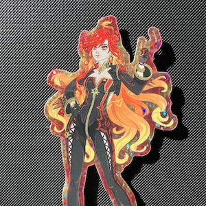 Glitter Vinyl Mavuika Genshin Sticker