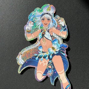 Glitzer Vinyl Mualani Genshin Aufkleber